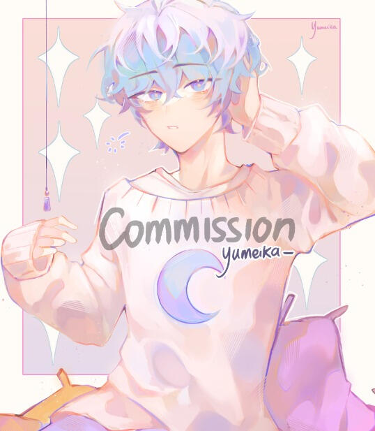 P: half body, pattern bg